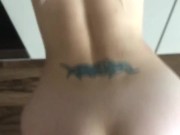 Super hot blonde Russian fucked from behind until she squirts on the kitchen counter.Hot amateur sex 14/16