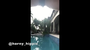 I pee at the AirBnB pool. Hopefully no one saw me! 