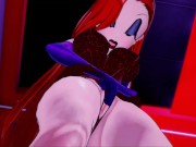 Jessica Rabbit fingers her pussy in a hotel suite. Cartoon porn. 7/16