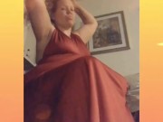 Tan legs, with no panties on. Mesmerizing 2/16