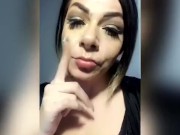Little cum eater cleaning a nice hot load off my face 