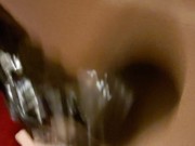 Shiny Thigh High Boots Filled With Piss At The Hotel 11/16