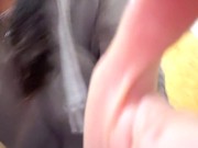 At The Mall. Levi's Purchase and Piss wearing Pink Plastic Panties 4/16