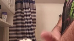 Quiet stuffie fucking in the bathroom
