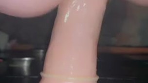 Fucking my ass with 7in dildo 