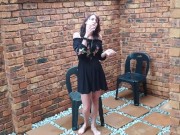 Skinny girl smoking and showing her pussy compilation 1/16