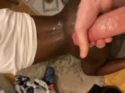 Ebony Security Guard Made Me Cum Less Then A Minute (CUMSHOT) 9/16