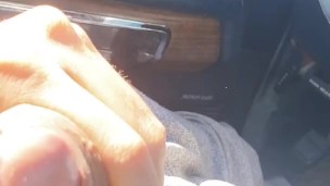 Masturbating in classic car 
