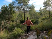 Beautiful babe sucks her boyfriend's dick in the park 1/16