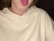 Spit play. Finger sucking and gagging. Drool 1/16