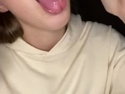 Spit play. Finger sucking and gagging. Drool 11/16