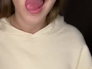 Spit play. Finger sucking and gagging. Drool 12/16