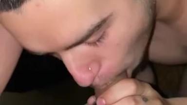 Slut Twink back at it sucking DL cock