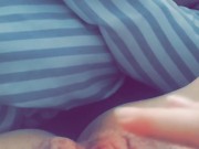 Close up of me rubbing my clit in bed