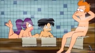 Amy Wong Flashing Her Tits in the Sauna - Futurama Hentai Animated / Cartoon Porn