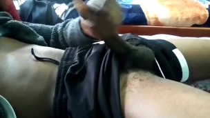 Huge Black Handjob Cumshot