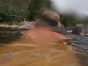 Risky Nude River Sex With Spectators - Pissing Finish 13/16