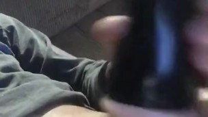 Trying out new toy upclose creampie 