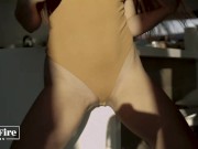 Hot teen babe blowjob in sneakers - Mia Fire 2/16