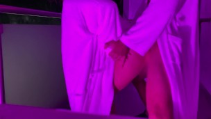 WILD n RISKY Public fuck on hotel balcony next to their window at Ski season