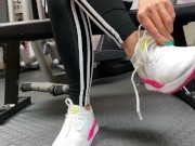 BIG TITS MILF IN THE GYM WORKOUT 2/16