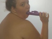 Me Playing with My Pussy in a Hotel Shower