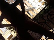 NO PANTIES in City PUBLIC park # Butt Plug flashing at Supermarket 15/16