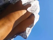 NO PANTIES in City PUBLIC park # Butt Plug flashing at Supermarket 6/16