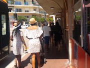 NO PANTIES in City PUBLIC park # Butt Plug flashing at Supermarket 7/16