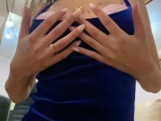 Hot dance in a velvet dress 12/16