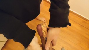 Hotwife Measuring Husband's Cock