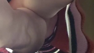 Naughty girl didn't wear her panties today and you can see up her skirt