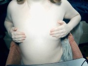 Aurora-Luna: Spraying and rubbing oil on my tits 10/16