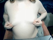 Aurora-Luna: Spraying and rubbing oil on my tits 12/16