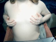 Aurora-Luna: Spraying and rubbing oil on my tits 14/16