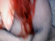 Red head BBW playing with her fat pussy 