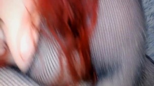 Red head BBW playing with her fat pussy 