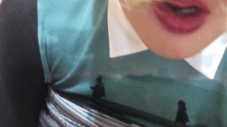 Orgasm Series 6 (trans, fetiche, crossdresser, transformação, máscara feminina, máscara, meia-calça, salto alto)