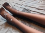 【１００円動画】＜フェチSeries＞スケスケ下着セクシーワンピース（足コキ編） 8/16