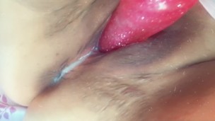 Fucking pussy with dildo
