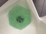 Peeing at a public urinal, was about to Jerk off but another guy walked in, I had to stop recording.