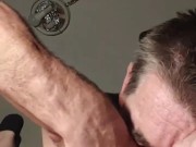 Squirting & dripping multiple orgasm, pregnant lips spread wide, fingered nose fucked lick n sucked 14/16