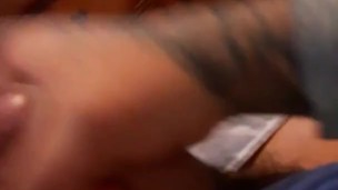 Christmas wood jacking off leaving a cum load for a present 