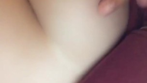 Cute Snapchat girl plays with her big tits 
