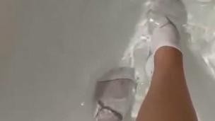 Wet Socks Fetish *SOAKED in bath tub*