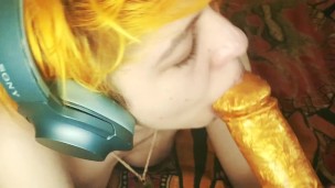 Quinn Kryptos - dripping gold deepthroat training