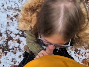 Heftige Spermaladung ins Gesicht für Justdiana beim Outdoor Blowjob 13/16