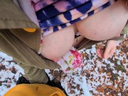 Heftige Spermaladung ins Gesicht für Justdiana beim Outdoor Blowjob 4/16