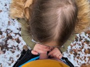 Heftige Spermaladung ins Gesicht für Justdiana beim Outdoor Blowjob 9/16