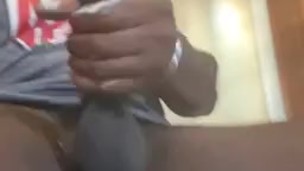 Hung BBC Jock Cums Hands Free After Stroking 